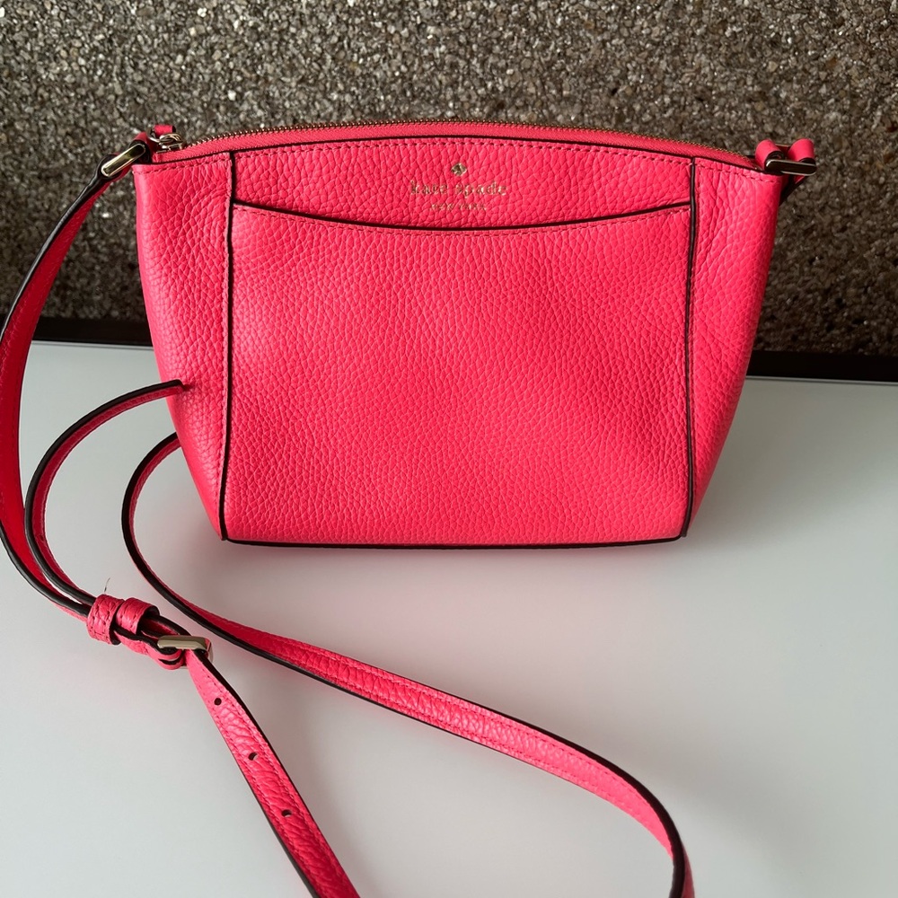 Kate Spade Vibrant Pink coral  Crossbody Bag - excellent condition